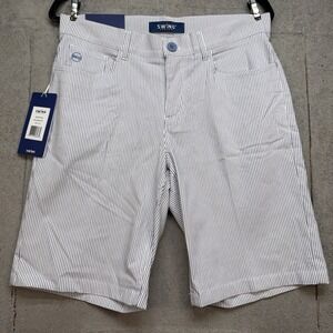 Swing Control Golf Shorts Men's Blue‎ White Striped Stretch Performance 32x10